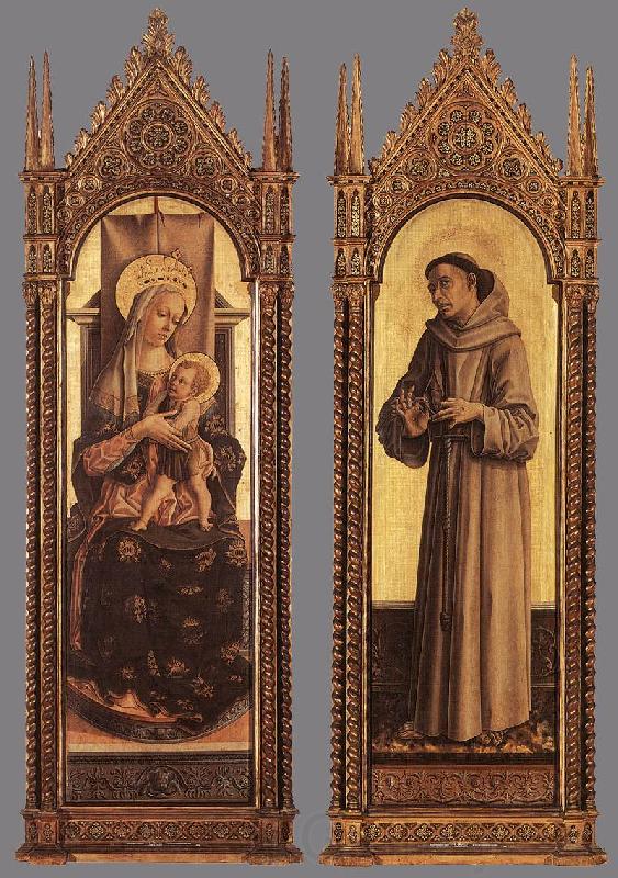 CRIVELLI, Carlo Madonna and Child; St Francis of Assisi dfg Norge oil painting art
